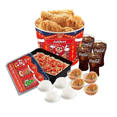 Family Meal Super Meal C: 8 - pc. Chickenjoy Bucket w/ Jolly Spaghetti Family Pan