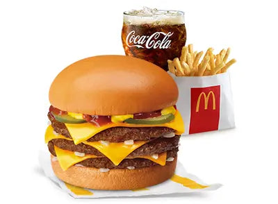 Triple Cheeseburger w/ Fries Small Meal