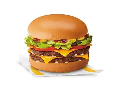 Double Cheeseburger with Lettuce & Tomatoes