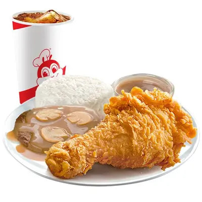 1 - pc. Chickenjoy w/ Burger Steak w/ Drink