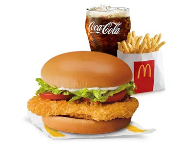 Crispy Chicken Sandwich with Lettuce & Tomatoes with Small Fries and Drink